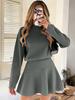 Seventeen Colors Slim Fit Half High Collar Knit Dress in Five Sizes