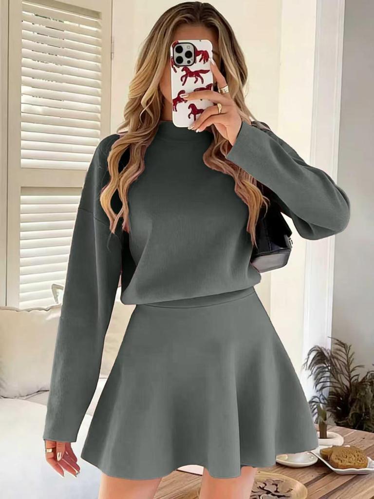 Seventeen Colors Slim Fit Half High Collar Knit Dress in Five Sizes