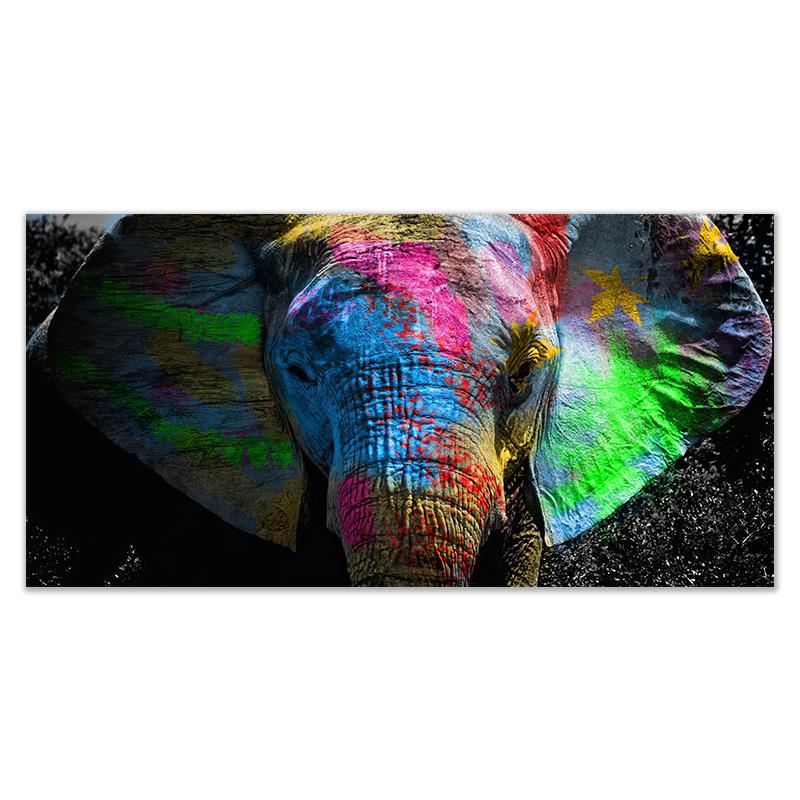 

Красочная картина со слоном на холсте, современные постеры и принты с животными, дропшиппинг, настенные картины, искусство для гостиной, домашний декор 21*30cm