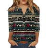 Women's T Shirt Print Button 3/4 Sleeve Daily Weekend Fashion Basic V- Neck Regular Top
