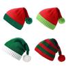Pom Pom Ball Christmas Hat Knitted Xmas Decor Winter Beanie Santa Caps  for Women Men