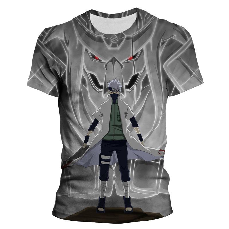 Ny mote T-skjorte for menn Naruto Kakashi Cartoon Anime Barn T-skjorter Sommer Kortermede Kvinner Oversized klær Topper