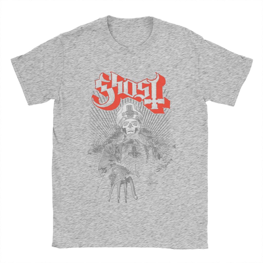Ghost Band Papa Emeritus Rock Metal T Shirts Men's  Pure Cotton Novelty T-Shirts Crew Neck  Tees Short Sleeve Tops Graphic
