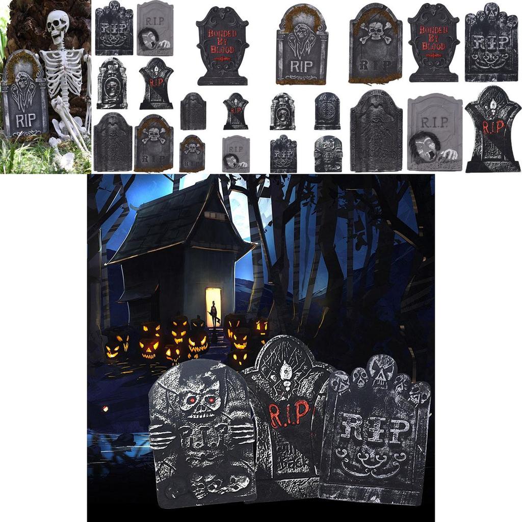 Lightweight And Durable Foam Tombstone For Halloween Party Graveyard Decoration