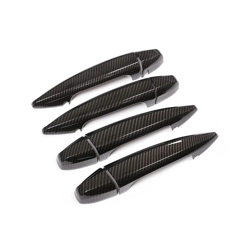 Car Styling Carbon Fiber Texture Exterior Door Handle Cover Protextive Trim For BMW X1 F48 X5 X6 F15 F16 2016 2017