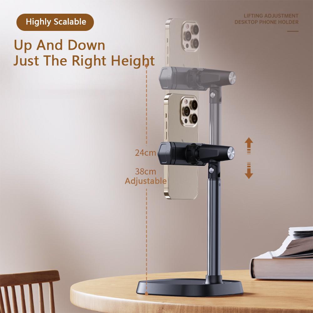 Adjustable Retractable Phone Stand For iPhone Xiaomi Huawei Redmi Live Broadcast Cell Phone Support Desk Stand Phone Accessories