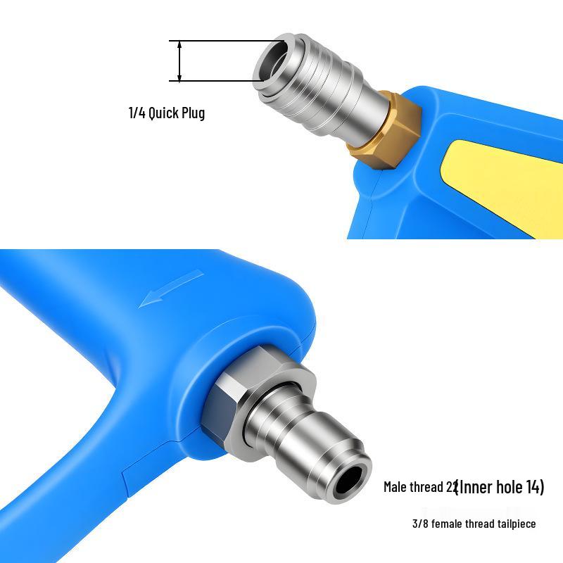 High-Pressure Car Wash Water Gun 350bar/5000psi Multifunctional Spray Nozzle