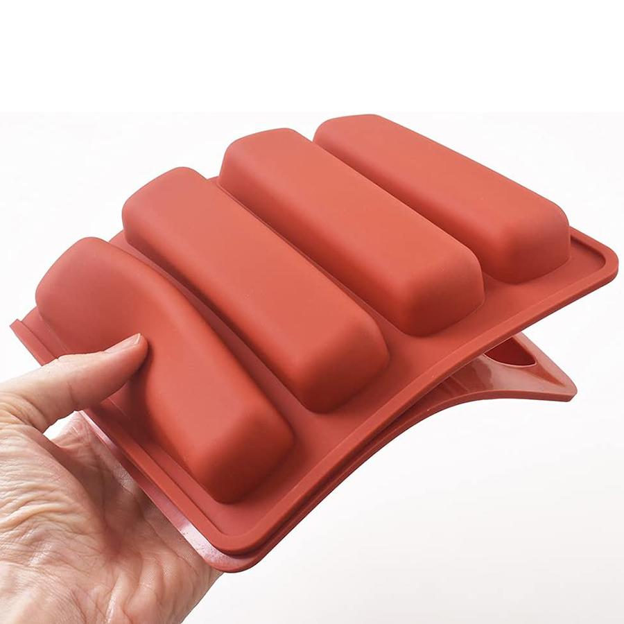 Twinkie Cake Pan Silicone Eclair Mold Finger Shaped Molds Cylinder Silicone Trays for Baking, Soap, Resin, Chocolate Bar