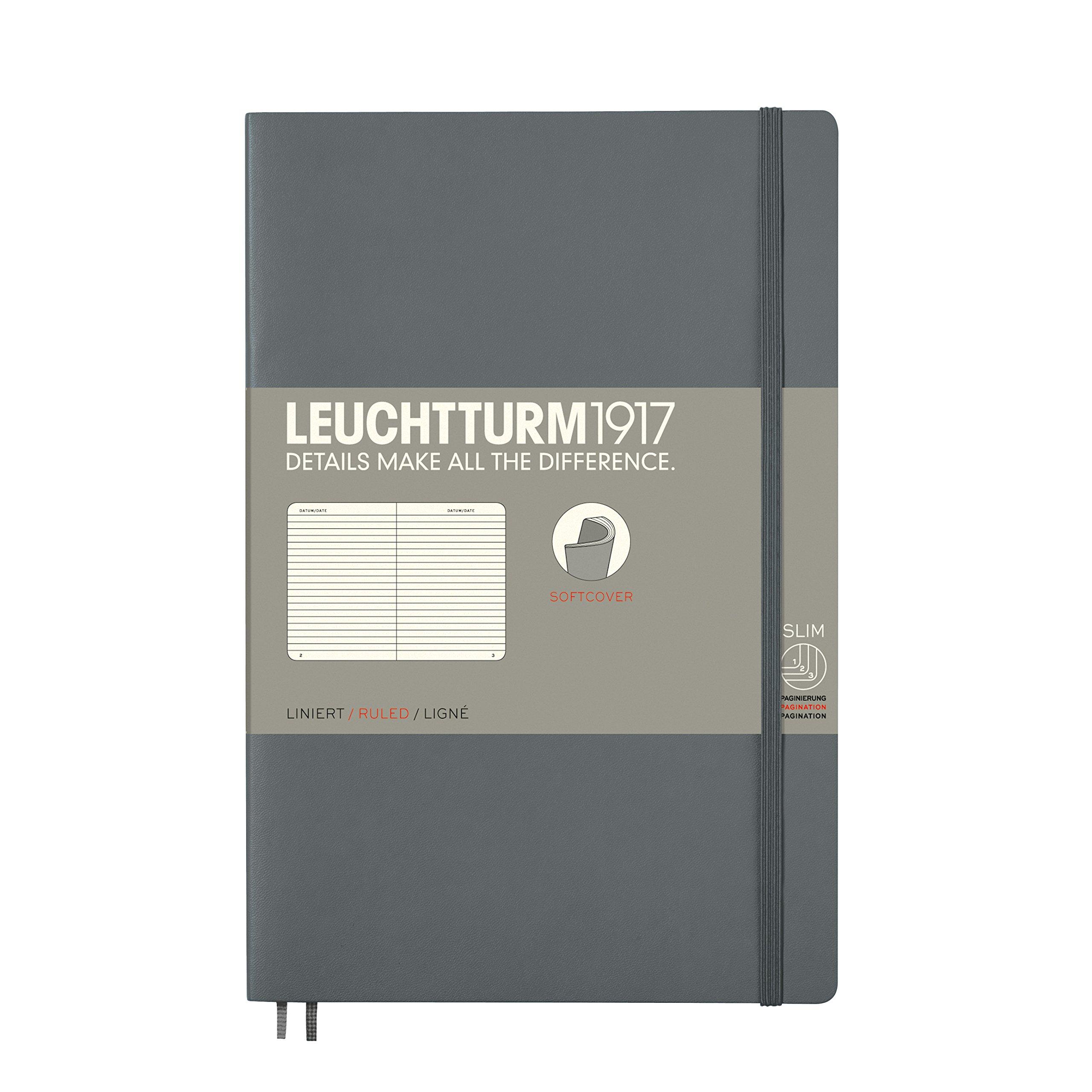 Leuchtturm Горизонтальный Мягкий Официально Импортированный Блокнот, A6, В Линейку, Обложка, Антрацит, 355316,