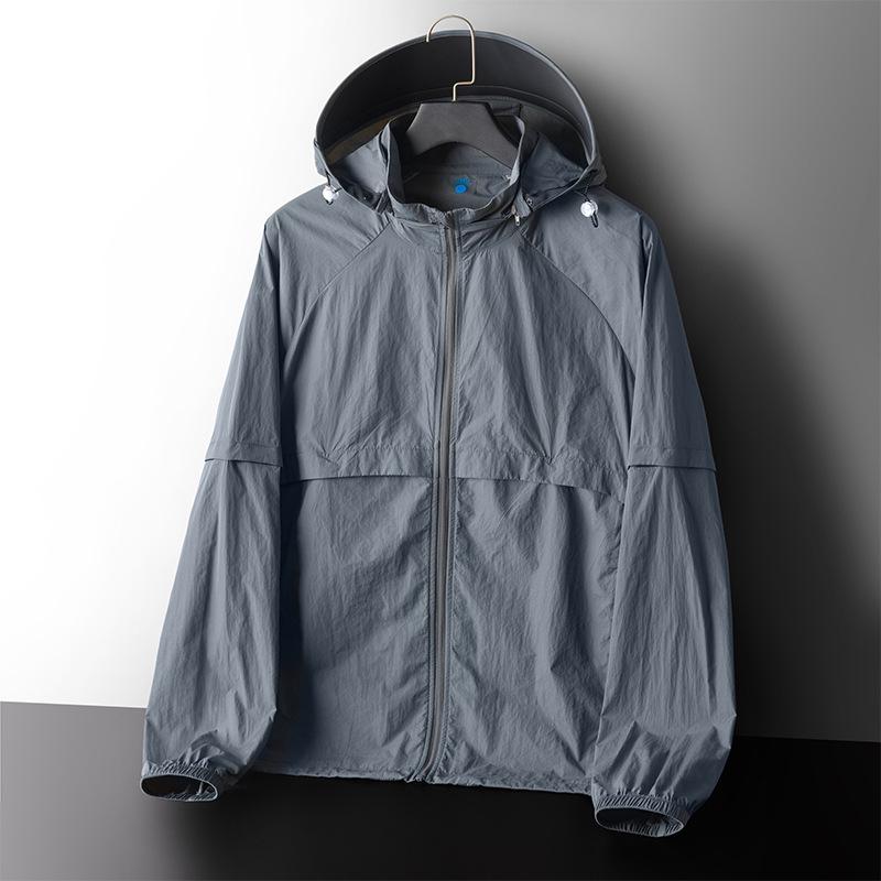 Summer Sun Protection Clothing, Quick Drying, Detachable Sun Protection Jacket, Casual Fishing Thin Outdoor Skin Clothing