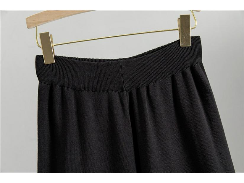 European & American Fashion Knit Wide-Leg Pants & Sweater Set - Women's Autumn Two-Piece