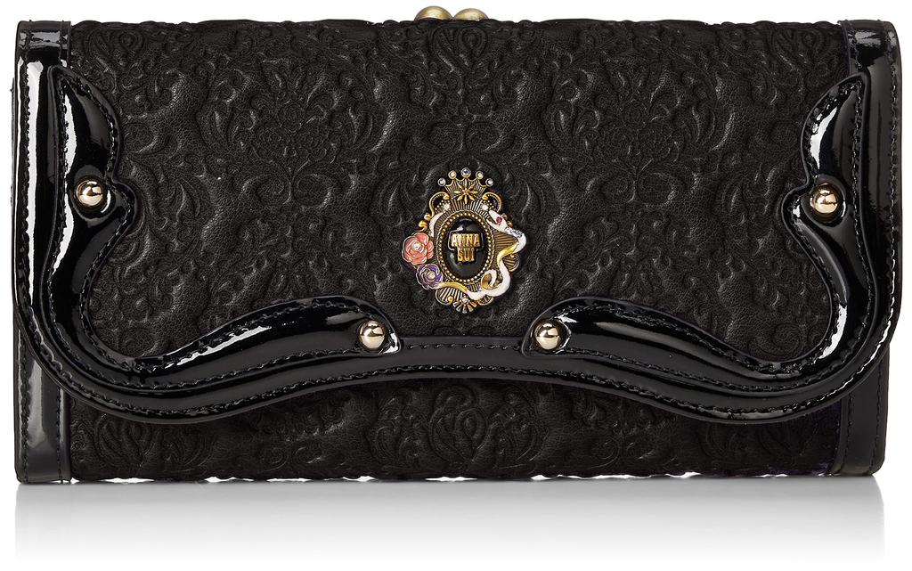 ANNA SUI Serpent Clasp Long Wallet with Bill Compartments and Card Large 316110 Black (Anna Sui) Wallet, Women's Slots, Capacity,