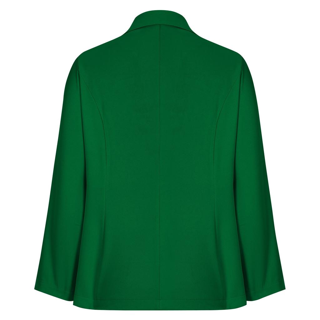 Women Business Casual Button Lapel Work Jackets Open Front Long Sleeve Fall Outfit