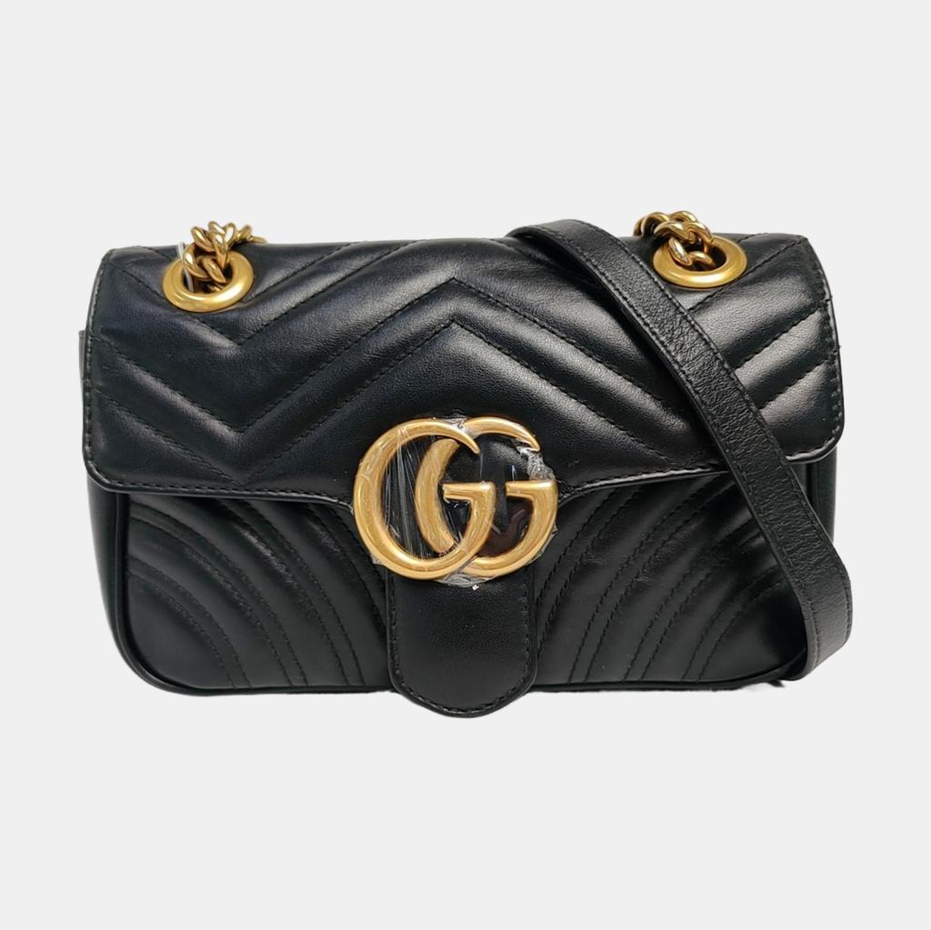 [Pre-Owned] Gucci GG Marmont Matelassé Mini Bag 'Black' - Very Good #1LJ7S3H
