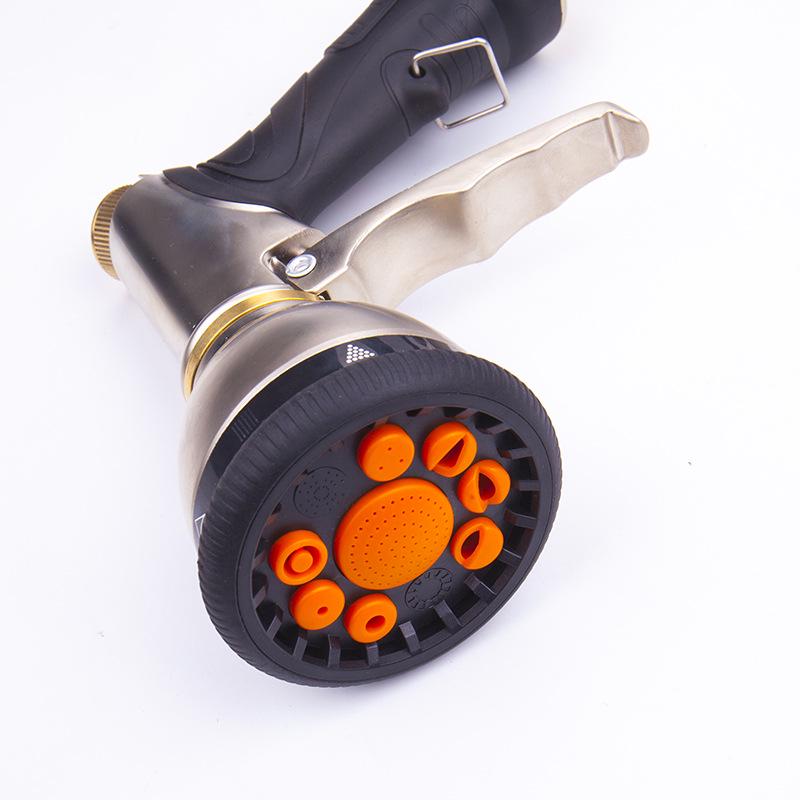 Multi-Functional Zinc Alloy High-Pressure 9-Function Garden Watering & Car Wash Sprayer
