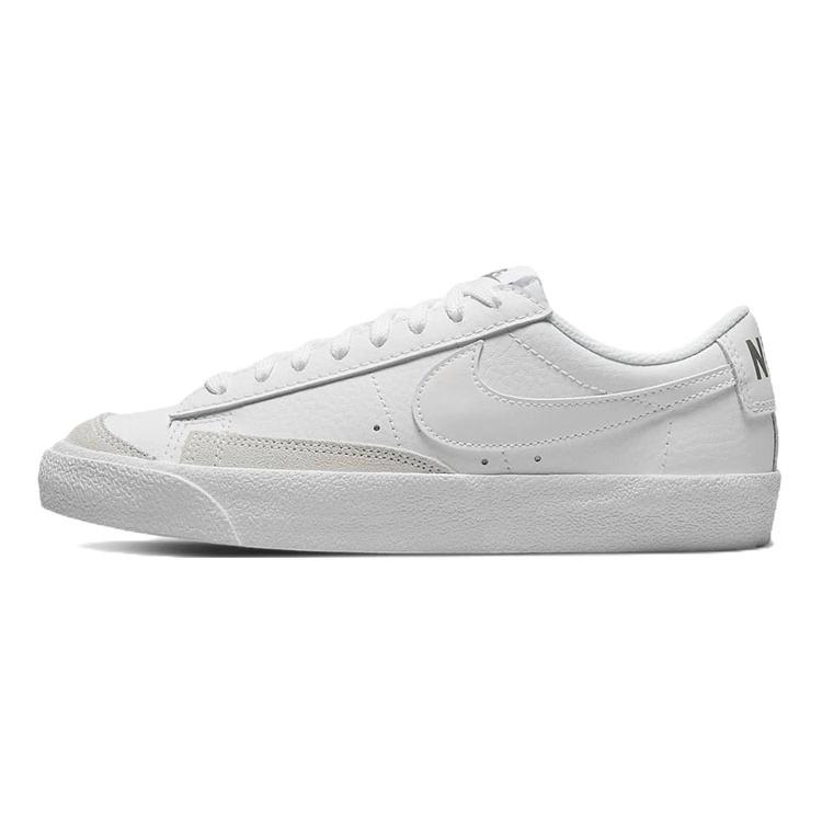 

Nike Blazer Leather Lightweight Slip Resistant Abrasion Resistant Low top Kids Skateboarding Shoes White DA4074-110 36