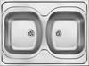 Steel Sink 2-Bowl - Top-Mounted Satin Steel Zm6 0200