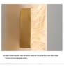 New Chinese Retro All-Copper Marble Wall Lamp - Luxury Bedside Lighting