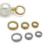 Stainless Steel Colorfast Pig Nose Loop End Connector for DIY Jewelry