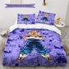 Set Copripiumino Trapuntato con Fantasia Cartone Animato Federa Decorazione per la Casa Regalo di Compleanno (1 * copripiumino + 2 * federa, senza nucleo)