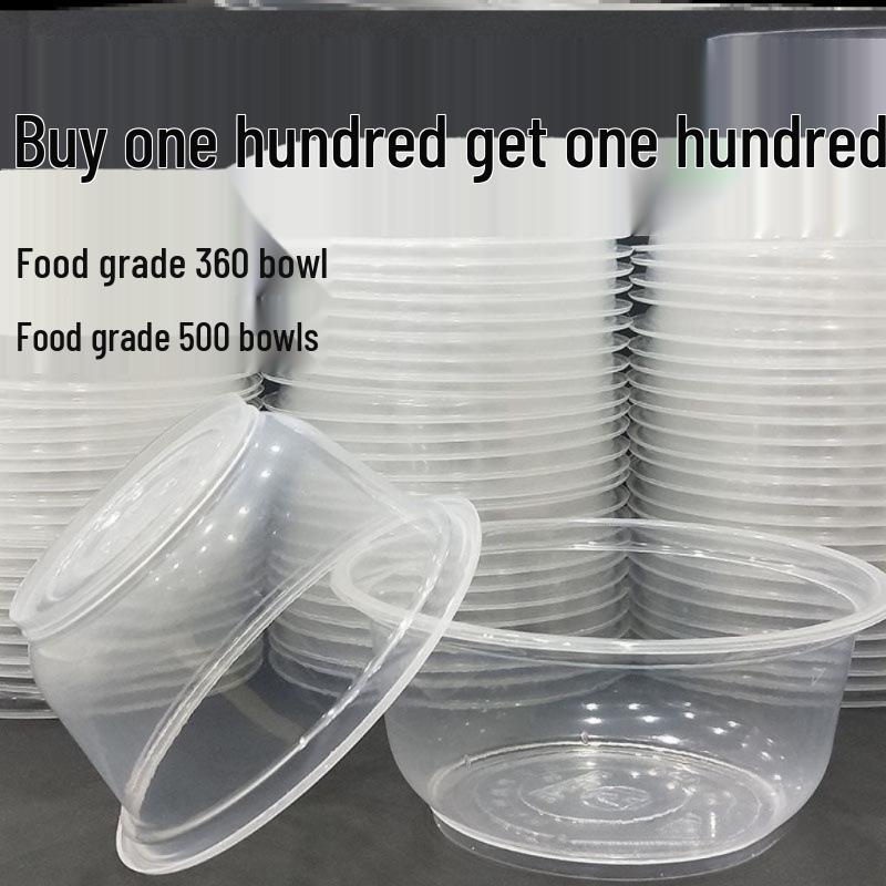 Durable Clear Disposable Plastic Bowl - High Temp Resistant, Perfect for Home & Commercial Use, No Lid Required