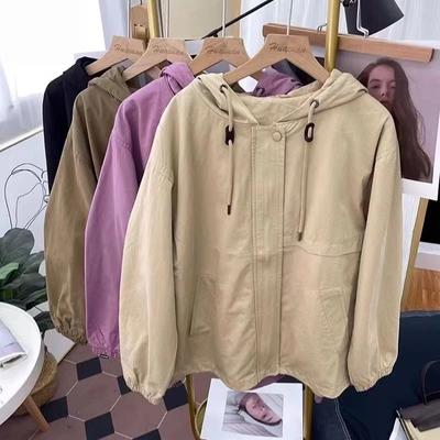 Women Spring Autumn Loose Versatile Waterproof Jacket Korean Style Design