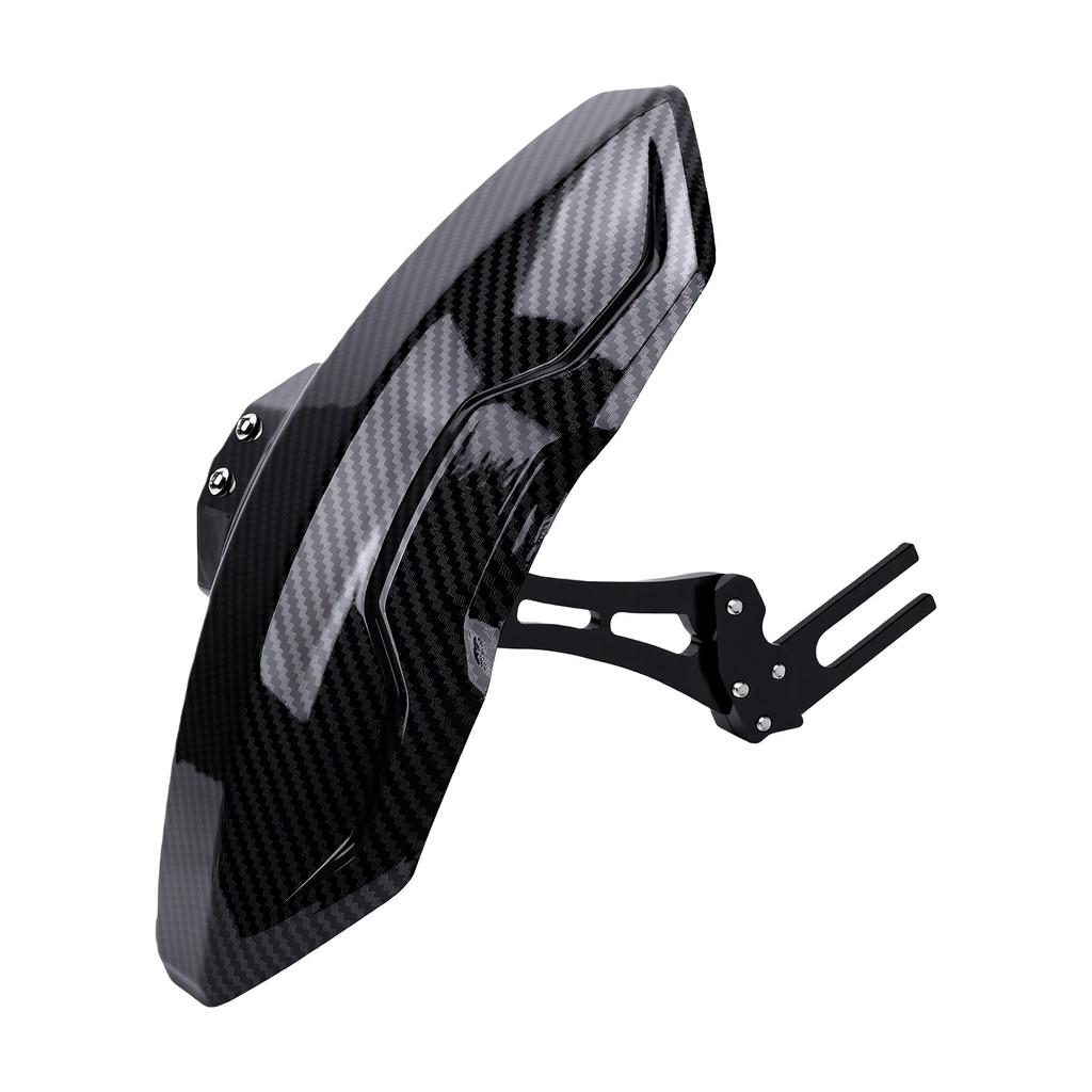 Motorbike Rear Mudguard Carbon Alloy Motorcycle Rear Guard Protector for Electric Bike Black