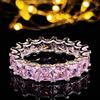 Luxury Zircon Gem Diamond Band Ring with Niche Appeal