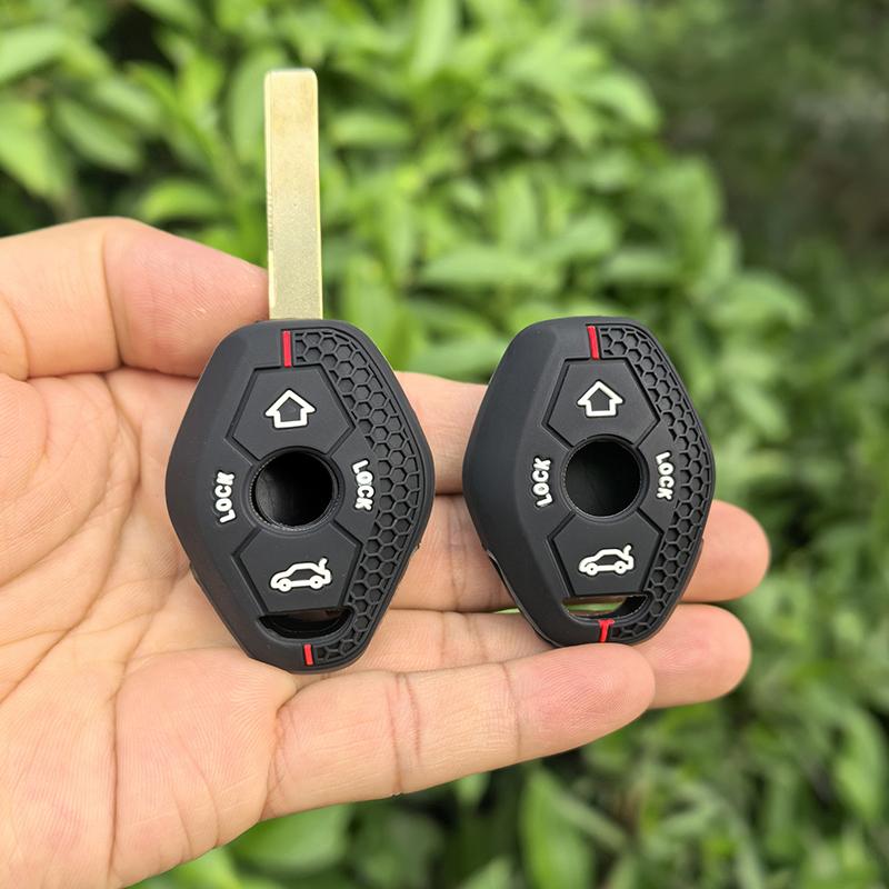 Silicone Car Key Case Cover Shell For BMW X3 X5 Z3 Z4 3 5 7 SERIES E38 E39 E46 E83 1998 - 2005 Keyless Protector Fob Accessories