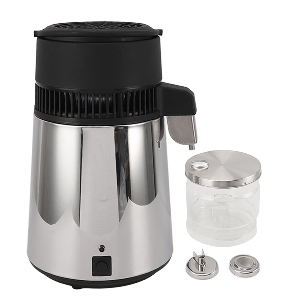 4L Water Distiller Stainless Steel 750W Automatic Distilled Water Maker Distilling Purifier for