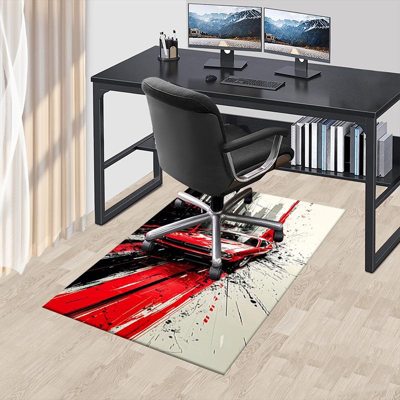 1PC car street art Carpet Office Rug Mat Home Decor Area Carpet Festival Gift Office desk chair carpet Longlasting Material