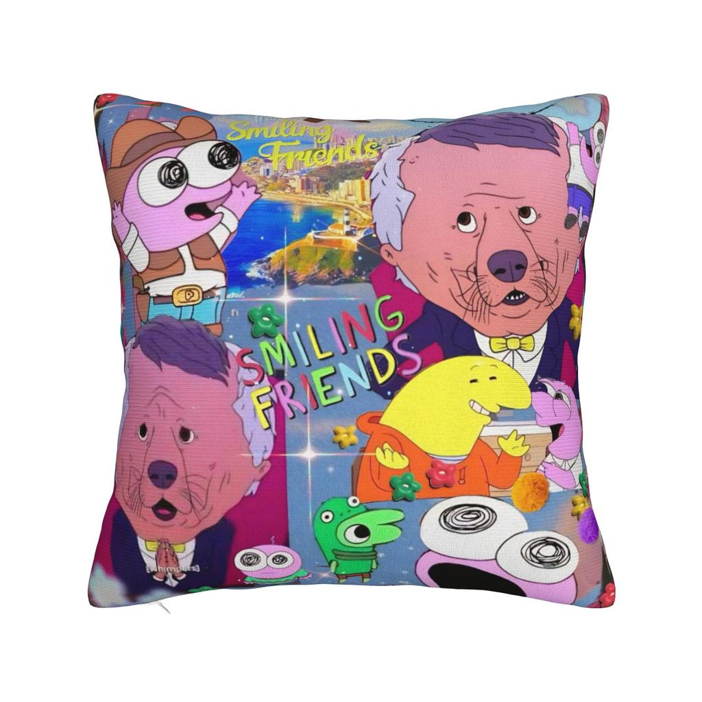 Smiling Friends Pim and Charlie Pillow Cover Printing Cushion Cover Decorative Throw Pillow Case Cover Home Multi-Size