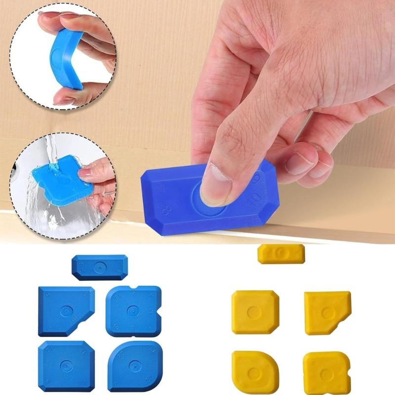 5Pcs Caulking Tool Set for Repair and Maintenance Sealant Finishing Tool DIY Grout Scrapers Tool