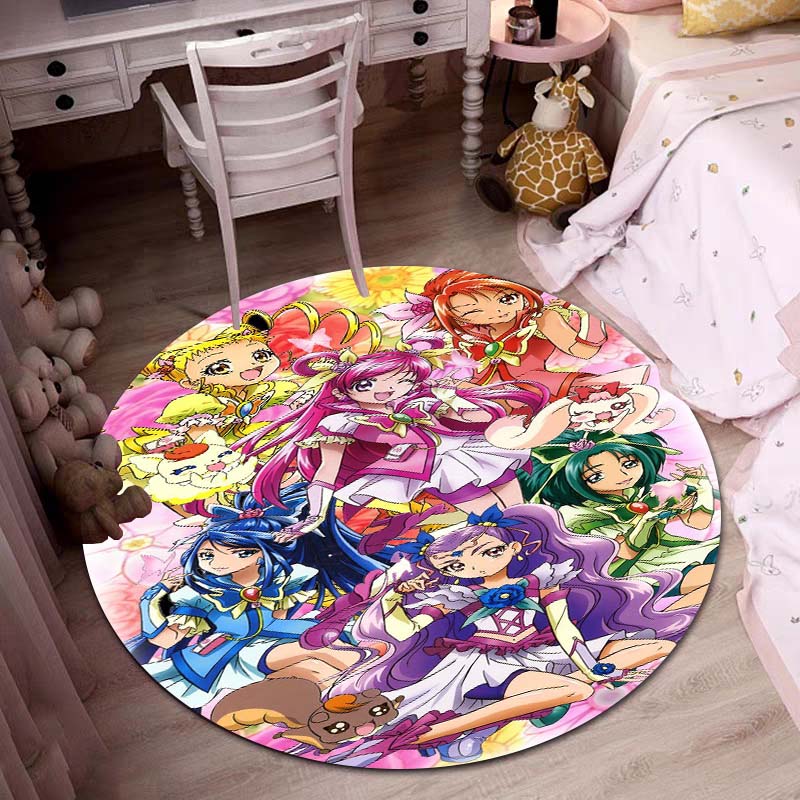 Mobile Suit Gundam Cartoon Round Rug Can Be Used To Decorate Living Rooms, Bedrooms, Sofas, and Game Rooms; Non-slip Rug.66