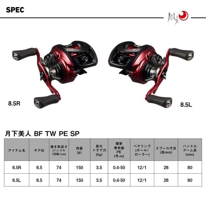 Daiwa Bait Reel 26 Getsumeibijin BF TW 8.5L PE Black x Red