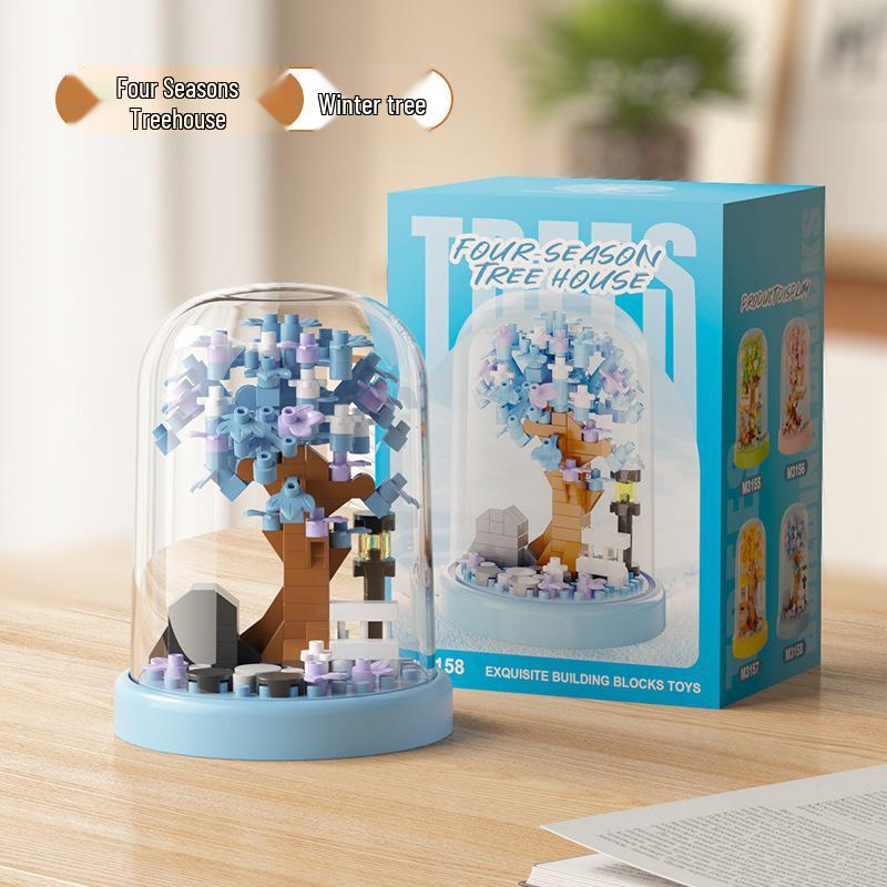 New Year Forest Treehouse Series Building Blocks Ornament Toy