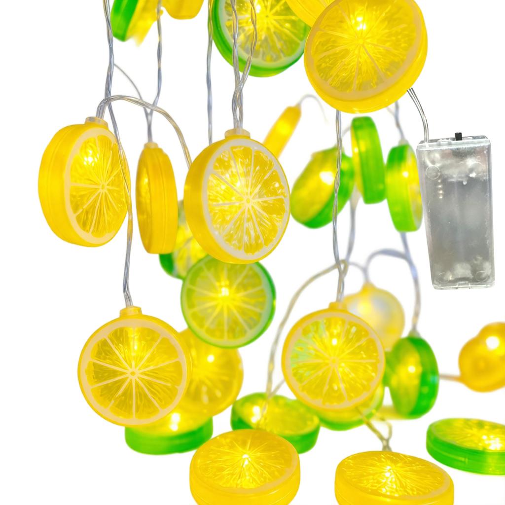 Lemon String Lights 1.5m 10 Lights Battery Operated for Party Home Decor