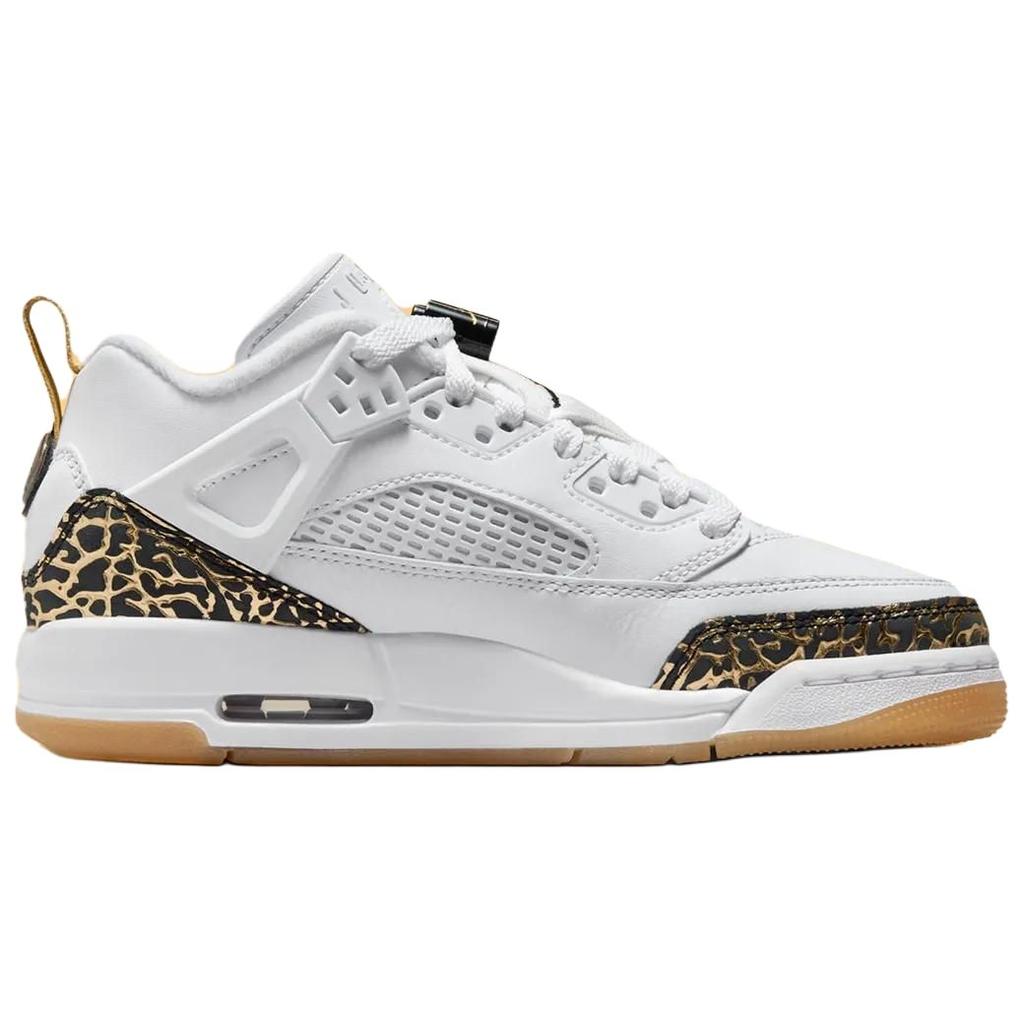 Air Jordan Spizike Low GS White Black Metallic Gold Kids Sneakers Sail HJ9022-100
