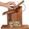 Wooden Squirrel & Bird Feeder: Outdoor Decorative Garden Ornament