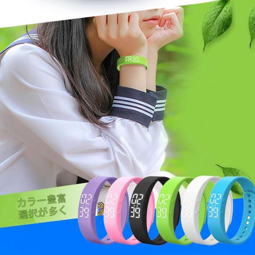 Digitale Uhr mit Schrittzähler, Schlichtes Design, Unisex, Modeuhr mit Silikonarmband, Multifunktional, Perfekt für Studenten, Geburtstage, Sommerurlaub