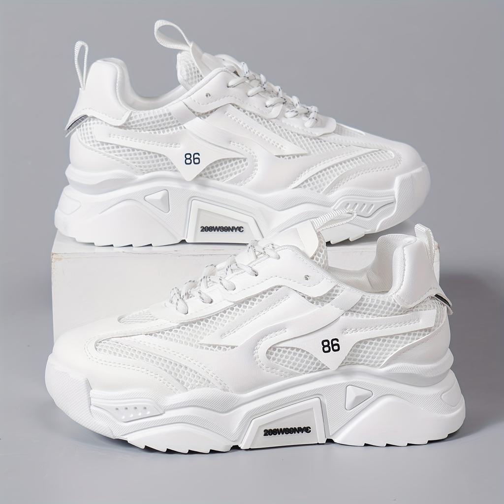 2025 Candy Color Mesh Pop Shoes Women's Thick Bottom Casual Sneakers Hundred Soft Bottom Breathable Running Shoes