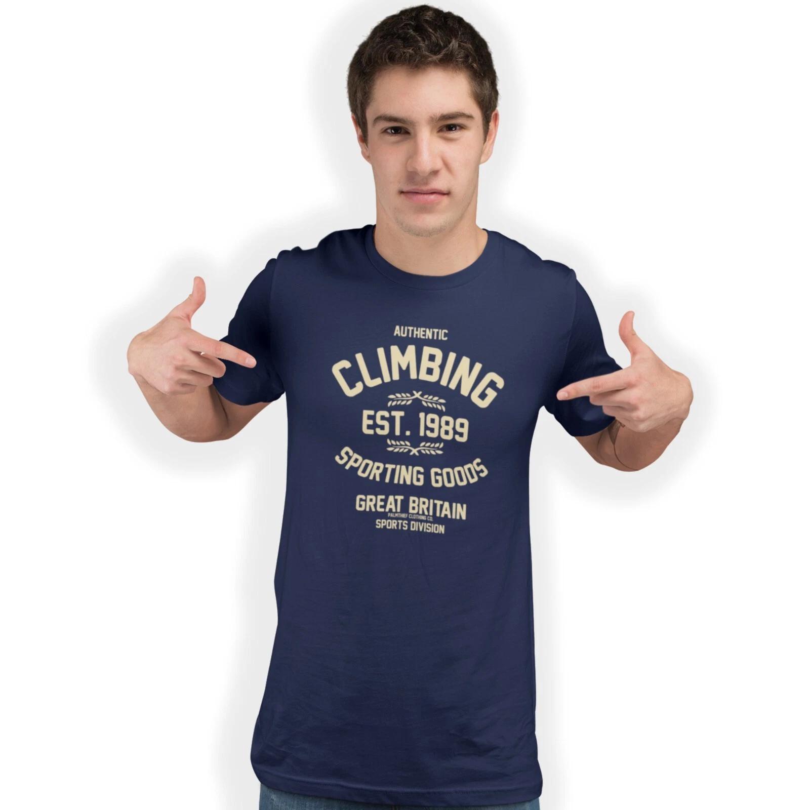 Authentic Climbing Hand Printed T-Shirt Birthday Gift S