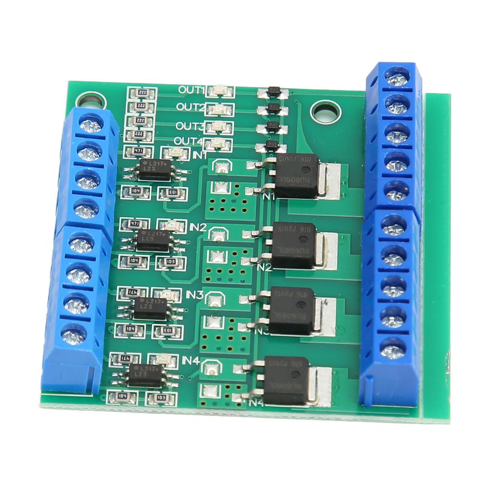 Moduł sterownika MOS 4-kanałowy Płyta wzmacniacza PLC z efektem polowym Wejście PWM 3–20 V Wyjście DC 3,7 V–27 V