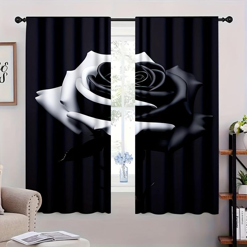 

Набор из 2 элегантных розовых штор для дверей, термопанели, декор для гостиной, спальни, кухни, офиса, светофильтрующие шторы с карманной лентой, полиэстер, идеальный W100*H70(CM)-Grommet top&2PCS