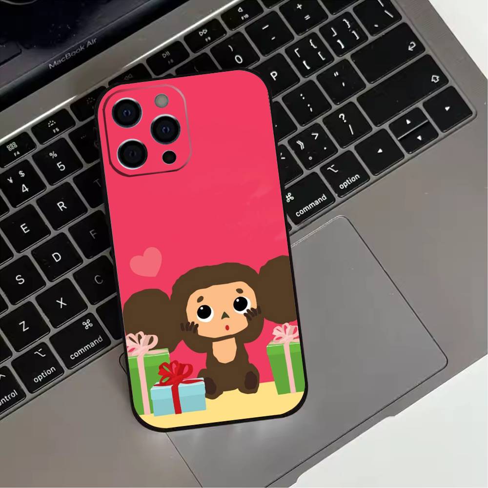 Cartoon C-Cheburashka-es  Phone Case For iPhone 17,16,15,14,13,12,11 Plus,Pro Max,XS,Soft Silicone Black Cover
