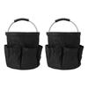 2pcs Foldable Garden Tool Bag Bucket Tool Bag Camping Harvest Basket Bathroom Storage Bath Wash Bag with Handle for