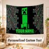 Custom Name Text Tapestry,Minecraft Boho Wall Hanging, Decorative Backdrop Tapestry For Room