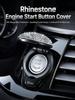 Diamond Crystal Car One Button Start Cover, Bling Ignition Switch Ring Sticker, Protective Decor Modification Accessories for Wo