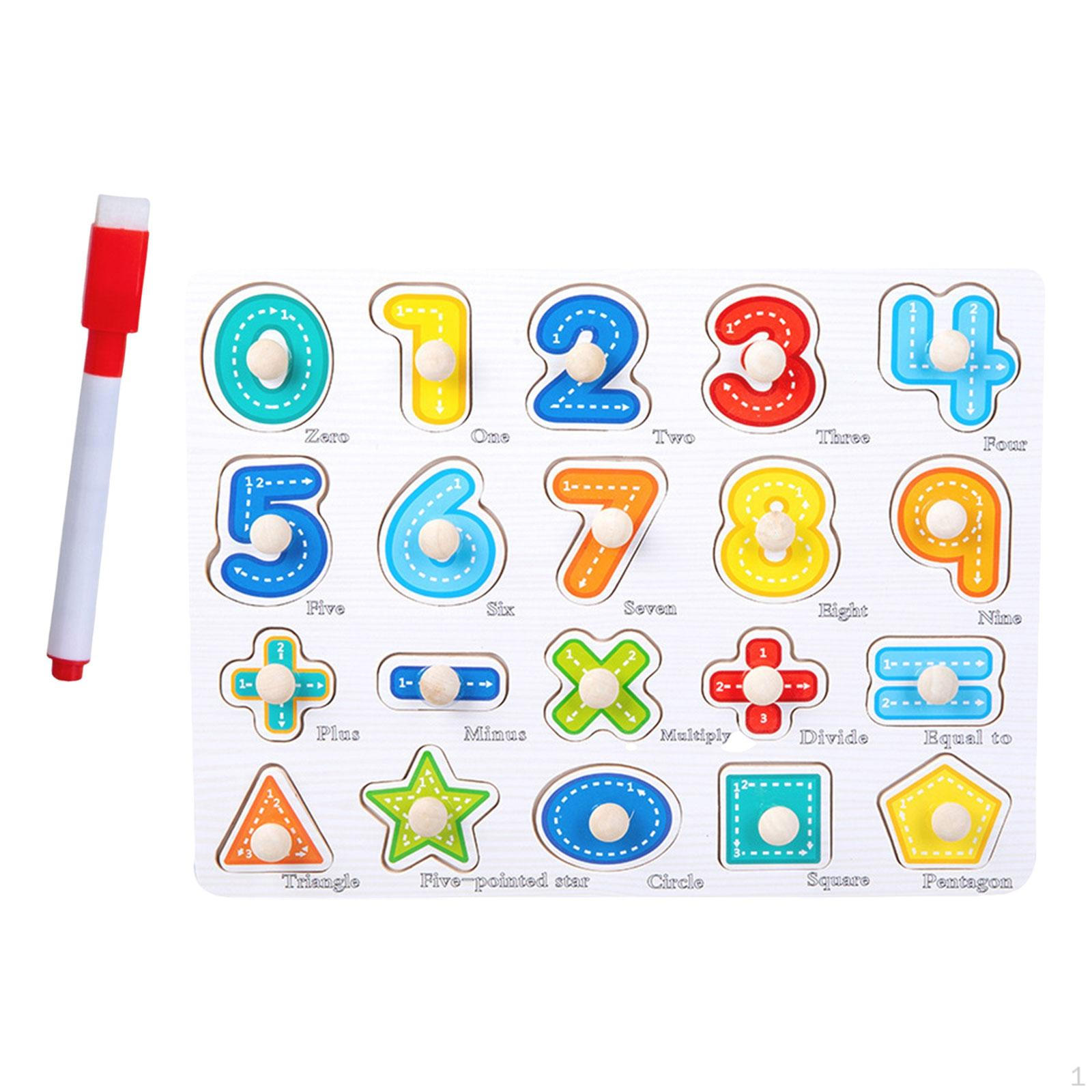 

Обучающие головоломки, строительные блоки, деревянная портативная игрушка для раннего образования, сопоставление number