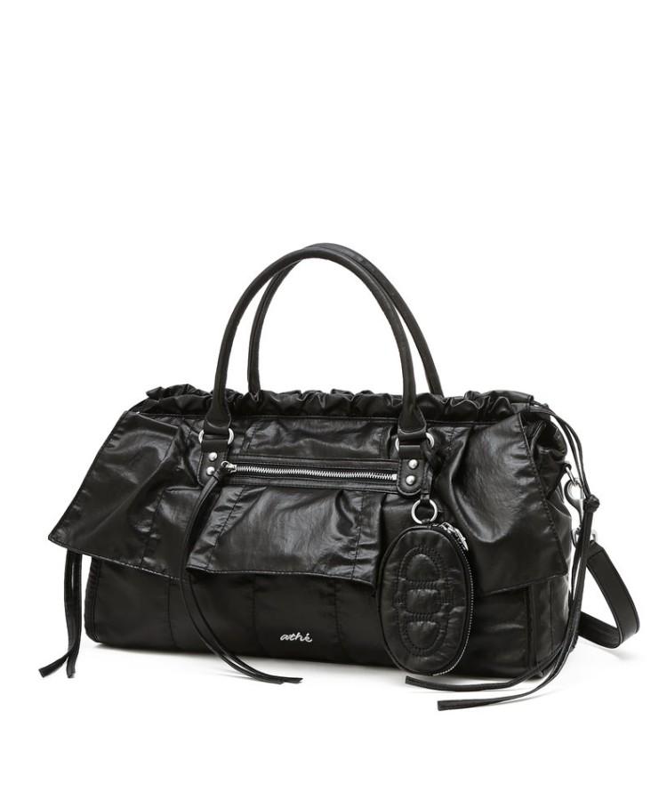 Athe Vanessabruno [Frill] Frill Chain Black Dupeskin Tote Bag M Aaba6E730Bk